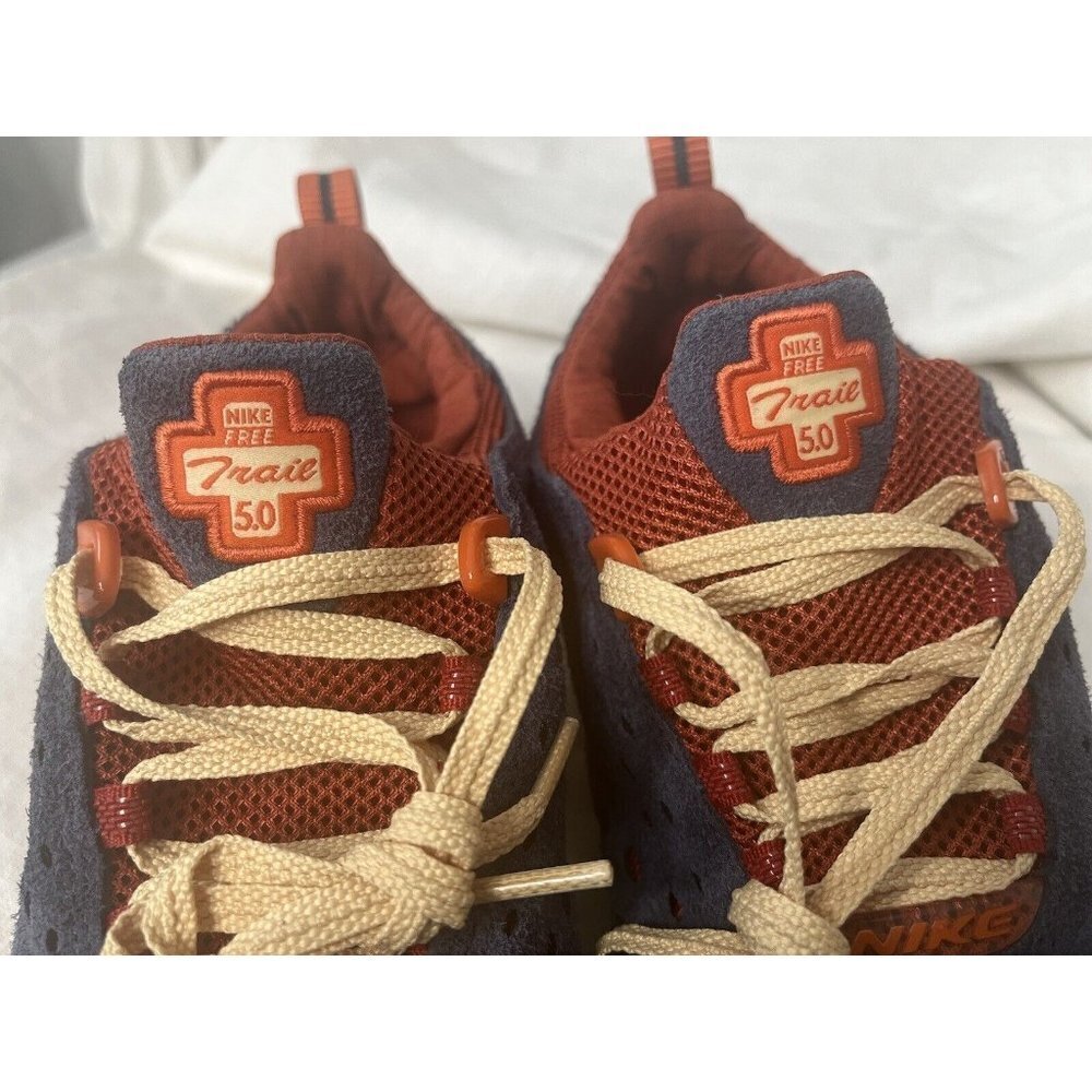 *SOLD* Nike Free Run Trail Sz 11 Thunder Blue/Orange-Cinnabar (CW5814-400) Men’s - Picture 4 of 5